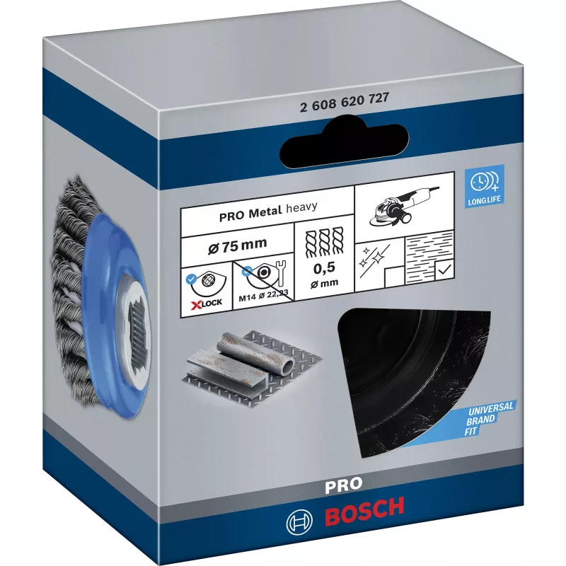 Bosch 2 608 620 727 kampinio šlifuoklio priedas – puodelinis šepetys