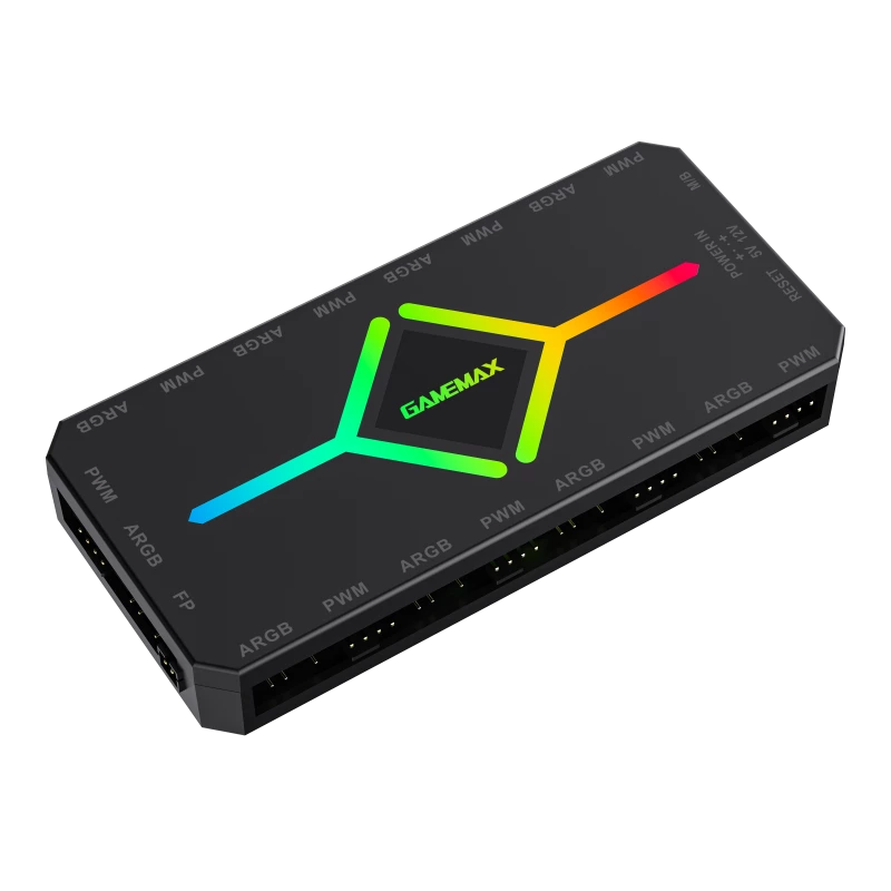 Gamemax | Nuotolinio valdymo pultelis | V4.0 ARGB PWM HUB BK | Juoda | Gamemax