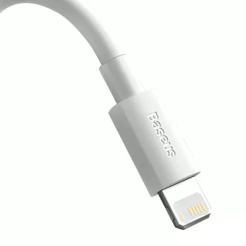 „Baseus TZCALZJ-02“ mobiliojo telefono laidas baltas 1,5 m USB A Lightning