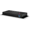 Lindy 7 prievadų USB 3.0 metalinis šakotuvas, USB 3.2 Gen 1 (3.1 Gen 1) Type-A, 5000 Mbit/s, juodas, 0,8 m, 185 mm, 75 mm