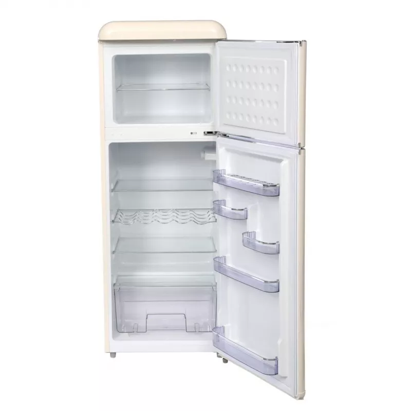 Ravanson šaldytuvas-šaldiklis LKK-210RC — laisvai pastatomas 157 l šaldytuvas / 51 l šaldiklis, A++ energijos, R600a, 54,5×58,5×147 cm, 39 dB