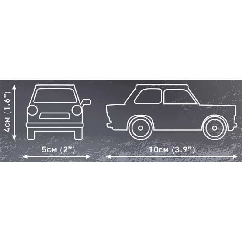 „Cobi Trabant 601“ konstravimo rinkinys – 72 dalys, miniatiūrinis automobilio modelis