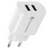 PHONE CHARGER 2X USB 2, 4A 12W WHITE