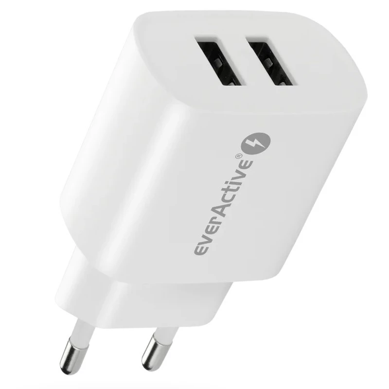 PHONE CHARGER 2X USB 2, 4A 12W WHITE