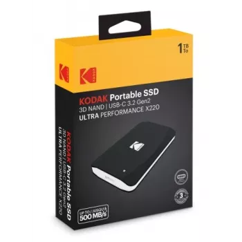 SSD diskas Kodak 1TB Portable 2,5 colio 3.2Gen2 X220