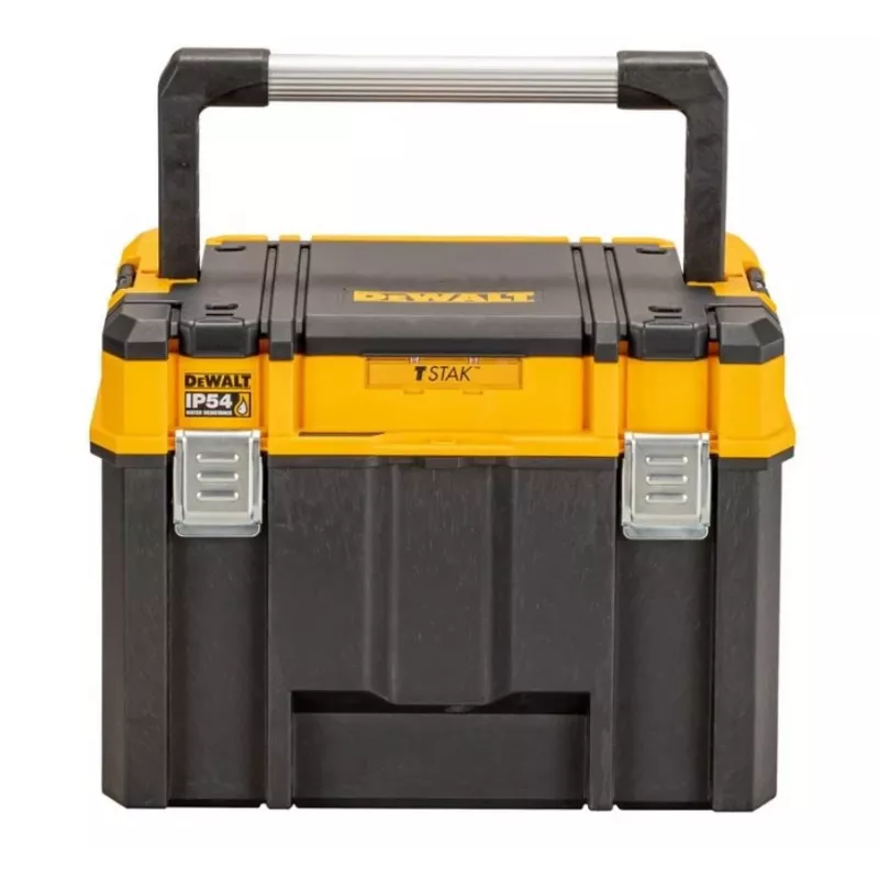 Įrankių dėžė DeWalt DWST83343-1 — aliuminis/plastikas, atspari vandeniui, atverčiamas dangtis, užrakinama, 1 skyrius, 440×333×323 mm