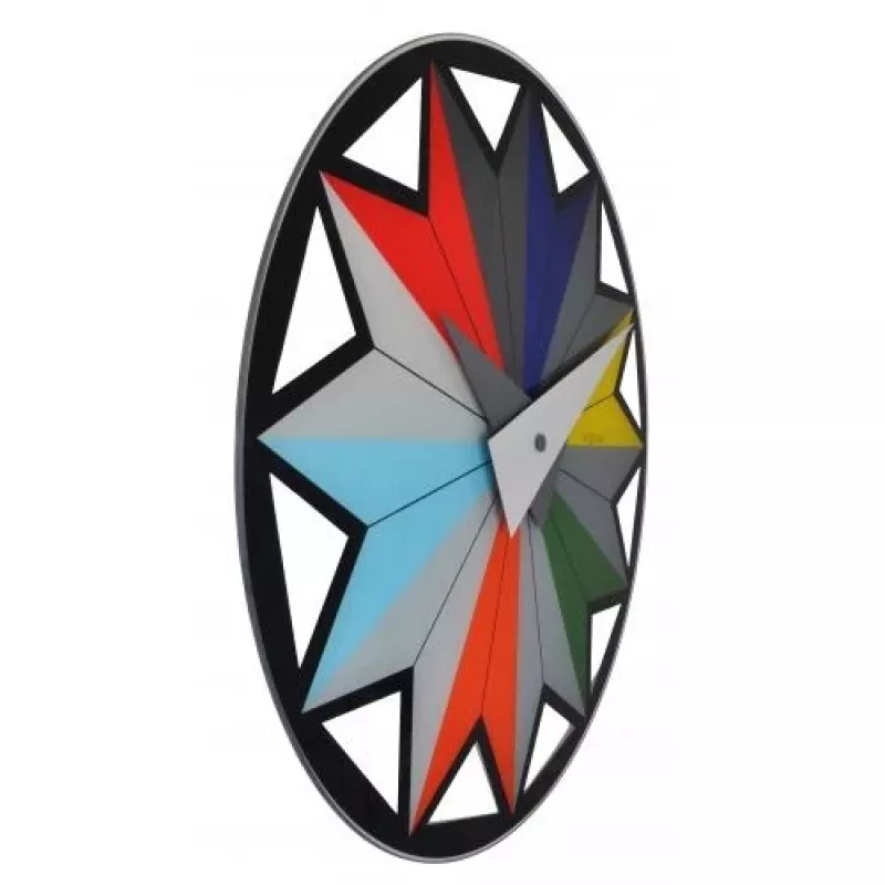 NeXtime klok 8163 Circus, Ø43 cm, Sieninis, Juoda / Įvairiaspalvė