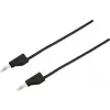 VOLTCRAFT bandomasis laidas [Kištukas 4 mm – Kištukas 4 mm] 1 m Juodas MSB-300 (MSB-300-1-SW)