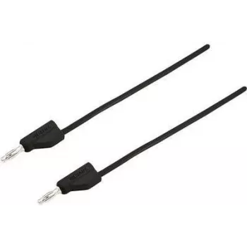 VOLTCRAFT bandomasis laidas [Kištukas 4 mm – Kištukas 4 mm] 1 m Juodas MSB-300 (MSB-300-1-SW)