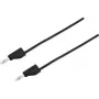 VOLTCRAFT bandomasis laidas [Kištukas 4 mm – Kištukas 4 mm] 1 m Juodas MSB-300 (MSB-300-1-SW)