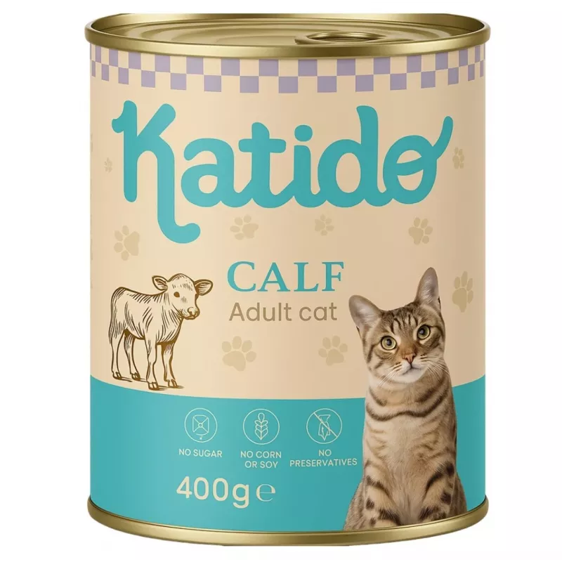 KATIDO Veršiena - šlapias kačių maistas - 400g
