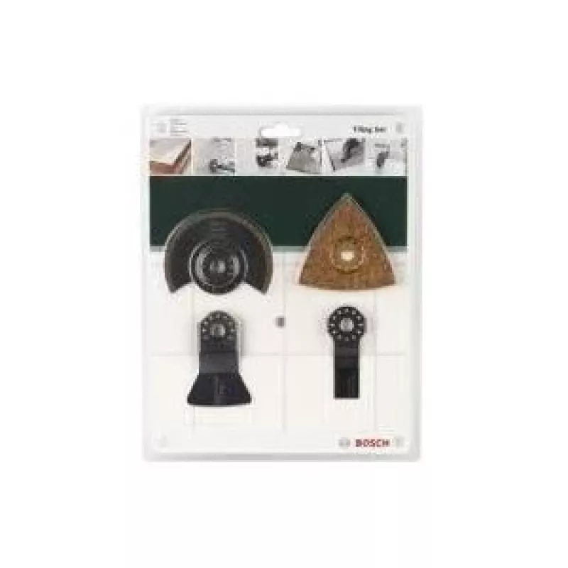 „Bosch Starlock“ 4 dalių plytelių rinkinys, metalo apdirbimui, medienos apdirbimui, 4 įrankiai