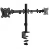Dvigubas monitoriaus stalo laikiklis MONTIS Dual Monitor Mount Everest MT015, 13–27 colių, 2 rankos, maks. 16 kg, VESA 75x75–100x100, juodas