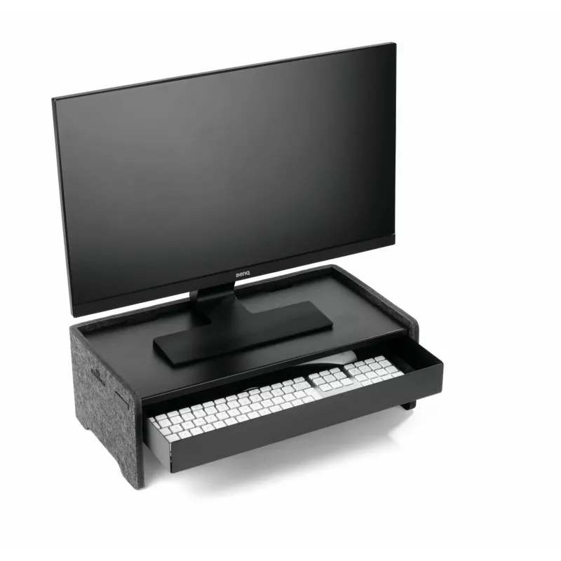 Stalčius Durable 508201 monitoriaus laikiklio priedas juodas metalinis 468 mm plotis 221 mm gylis 53 mm aukštis