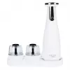 Elektrinis druskos ir pipirų malūnėlių rinkinys Adler AD 4449W Steel White, keraminės girnos, 150 ml, USB-C įkraunamas