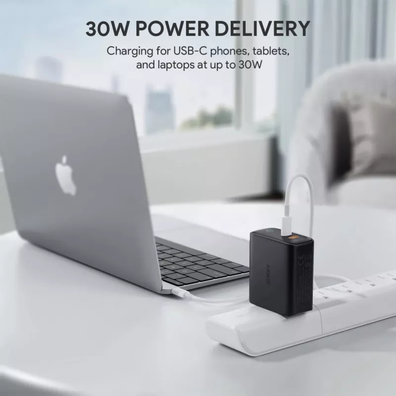 AUKEY PA-D2 mobiliojo įrenginio įkroviklis 36 W juodas Vidinis