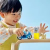 Toy motorcycle playset LEGO Duplo Police 10967 with movable wheels and police figure