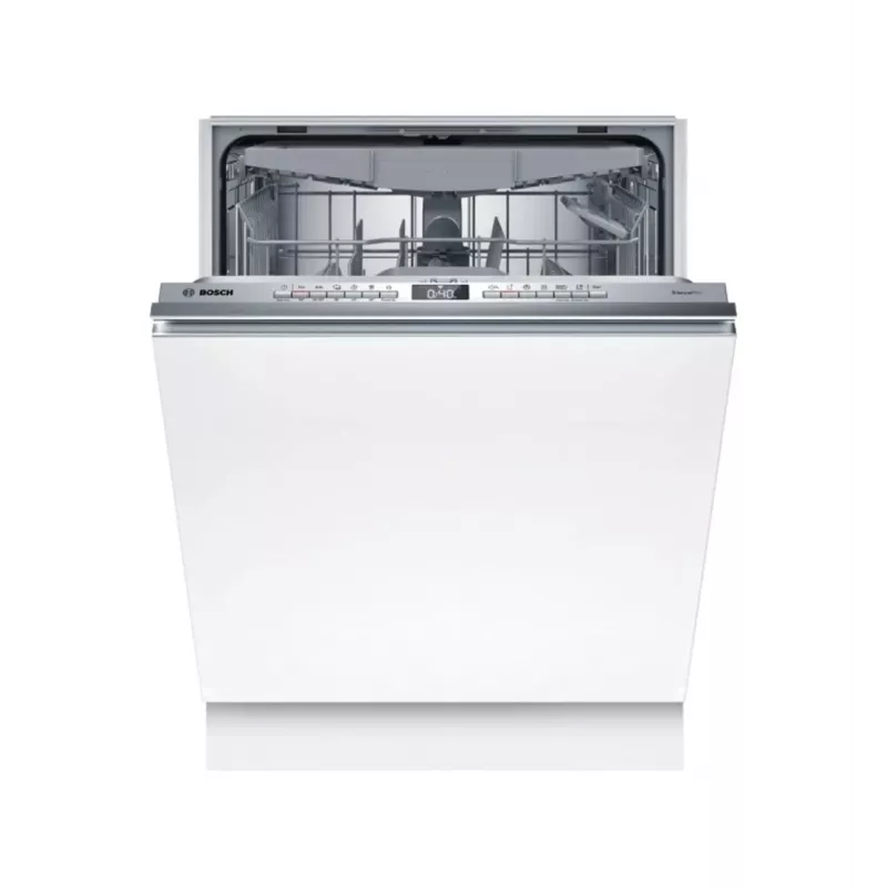 Visiškai integruojama indaplovė Bosch SMV4EVX11E — visiškai įmontuojama, 14 stalčių komplektų, 9 l/ciklą, 44 dB, energijos klasė B