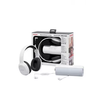 Ausinės Toshiba Wireless Audio Triple Pack HSP-3P19 baltos