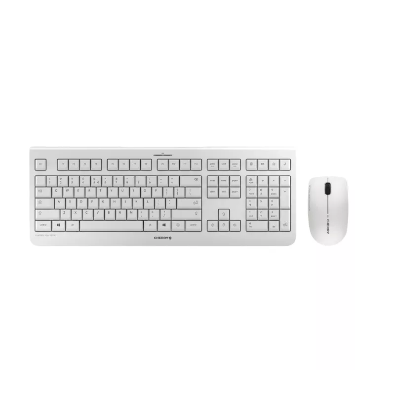 CHERRY DW 3000 klaviatūra su pele, universali, belaidė RF, QWERTZ, vokiška, pilka