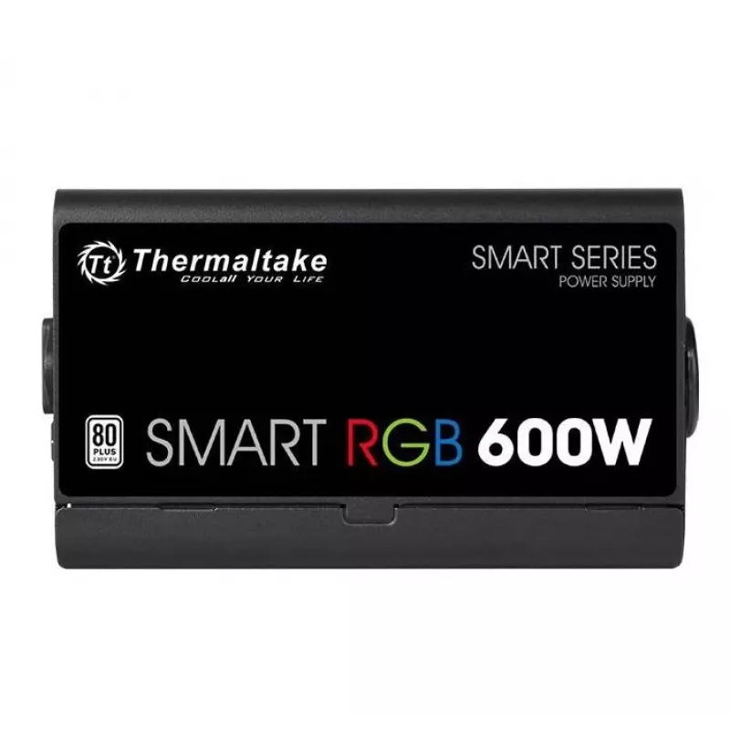 Thermaltake SMART RGB PS-SPR-0600NHSAWE-1 - Maitinimo blokas (vidinis) - ATX12V 2.3 - 80 PLUS - AC 230 V - 600 W - aktyvus PFC - juoda
