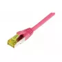 komutacinis kabelis RJ45, CAT6A 500MHz, 0,15 m, purpurinė, S-STP(S/FTP), TPE/LSZH(Ultraflex), AWG26, su Cat.7 neapdorotu kabeliu, Synergy 21 (S217698)