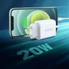 “Ugreen” USB maitinimo tiekimas 3.0, greitas įkrovimas 4.0+, 20 W, 3 A tinklo įkroviklis (baltas)