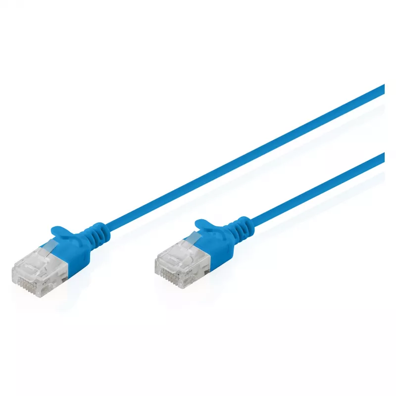 komutacinis kabelis CAT 6 U-UTP plonas 1 m — DIGITUS