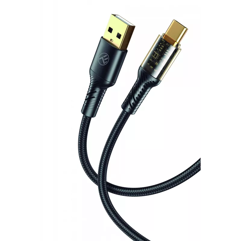 USB Type-C duomenų laidas Tellur TLL155711, 3A srovė, 100 cm, juodas