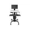 Ergotron WorkFit-C - Vienvietė sėdėjimo-stovėjimo darbo stotis - Multimedijos vežimėlis - Juoda - Pilka - 7,3 kg - 61 cm (24 col.) - 75 x 75, 100 x 100 mm - 360°