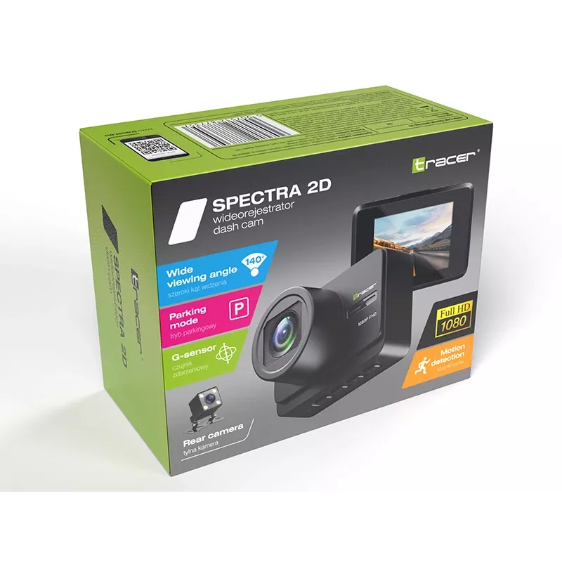 Vaizdo registratorius TRACER Tracer Spectra 2D — kompaktiškas automobilinis vaizdo registratorius