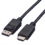 ROLINE - Vaizdo / garso laidas - DisplayPort / HDMI - 32 AWG - DisplayPort (kištukas) - HDMI, 19 kontaktų (kištukas) - 3 m - Ekranuotas - Juodas (11.04.5782)
