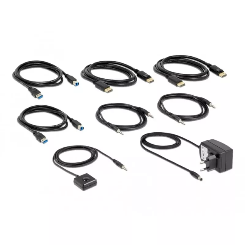 KVM jungiklis DeLOCK DisplayPort 1.4 8K 60Hz USB Audio