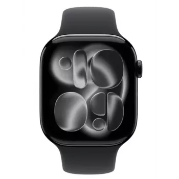 Watch Series 11 GPS 46mm Jet Black Aliuminio korpusas su juodu sportiniu dirželiu - S/M