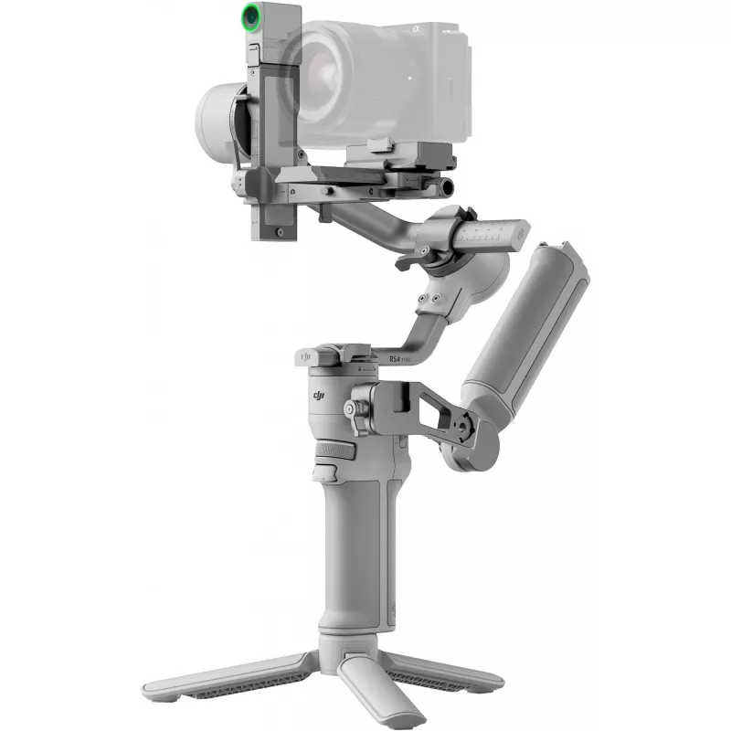 Cardano stabilizatorius DJI RS 4 Mini Combo — kompaktiškas, lengvas rankinis stabilizatorius veidrodiniams fotoaparatams