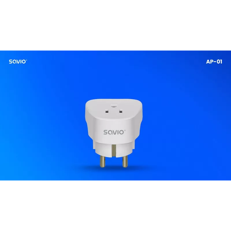 SAVIO AP-01 kelioninis adapteris, JAV lizdas – ES kištukas