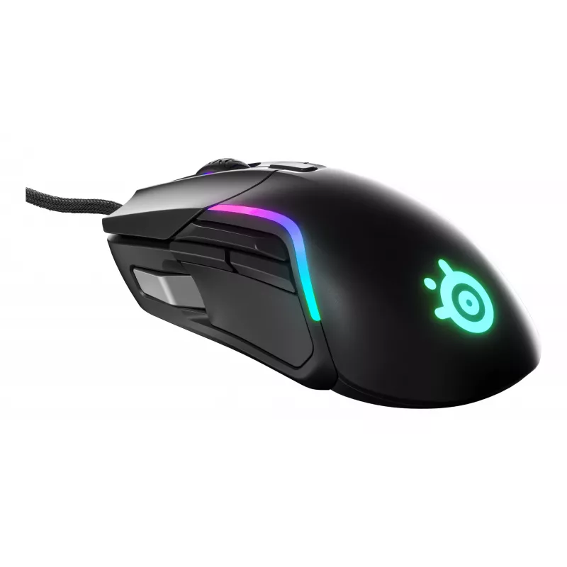 Žaidimų pelė STEELSERIES Rival 5 — dešinei rankai, TrueMove Air jutiklis, 18 000 DPI, 9 programuojamų mygtukų, USB Type-A, IP54