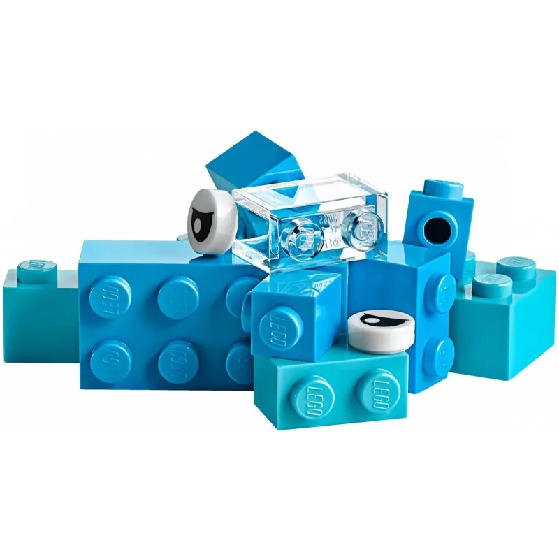 LEGO 10713 Classic Creative Suitcase Toy Storage Case su įvairiaspalviais statybiniais kubeliais, dovana vaikams nuo 4 metų