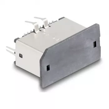 DeLOCK 67193 laido jungtis USB Type-E juoda sidabrinė moteriška