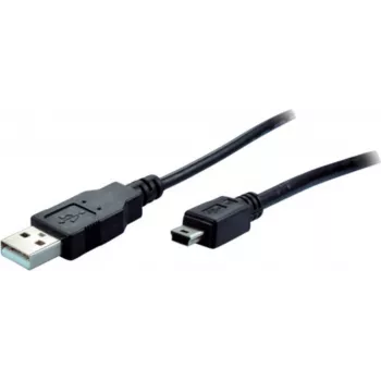 USB laidas S/CONN 14-16045 3 m Mini-USB B USB A Juoda