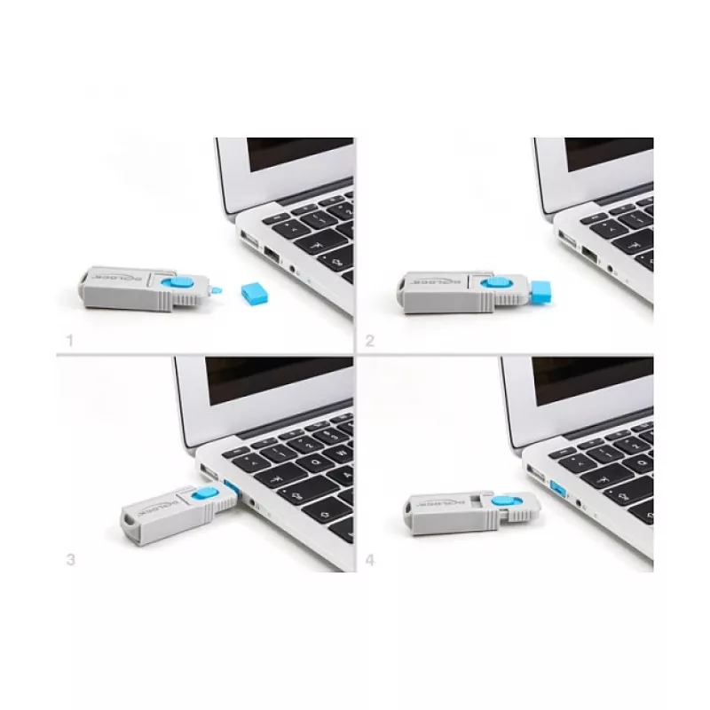 USB Type-A prievado blokatorius DeLOCK 20947 10 prievadų Mėlynas