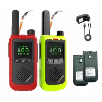Nešiojamasis radijo siųstuvas-imtuvas Baofeng BF-T17, vaikiškas racija, 16 kanalų, 5 W, 400–470 MHz, 1500 mAh baterija