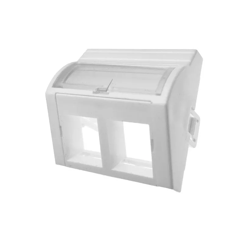 Adapteris 45x45 2xRJ45 išgaubtas kampinis Alantec OS022 — 2 prievadų RJ45 kampinis adapteris