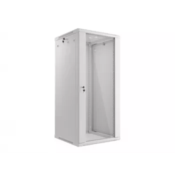 Lanberg sieninė montavimo stovo spinta 19'' 27U 600x600mm pilka (stiklinės durys)