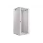 Lanberg sieninė montavimo stovo spinta 19'' 27U 600x600mm pilka (stiklinės durys)