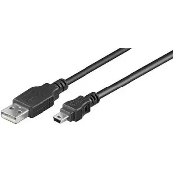 Goobay USB 2.0 Hi-Speed Cable 1 m, Juoda, 1 m - USB 2.0-Plug (Type A) > USB 2.0 Mini-Plug (Type B, 5-Pin) (45740)