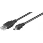 Goobay USB 2.0 Hi-Speed Cable 1 m, Juoda, 1 m - USB 2.0-Plug (Type A) > USB 2.0 Mini-Plug (Type B, 5-Pin) (45740)