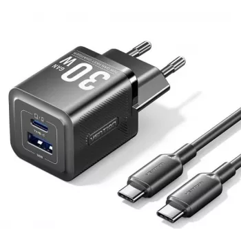 Sieninis mobiliojo telef. kroviklis USB +KABELIS/30W 2P TZ-FEQB0-EU-01 Vention