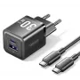 Sieninis mobiliojo telef. kroviklis USB +KABELIS/30W 2P TZ-FEQB0-EU-01 Vention