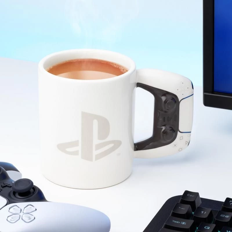 Puodelis Paladone PlayStation formos PS5 baltas 0,48 l vienetinis